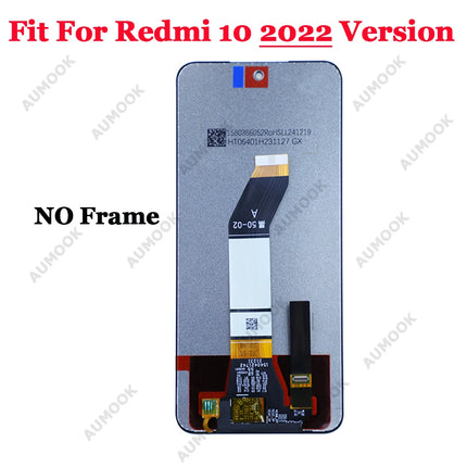 Display LCD per Xiaomi Redmi 10 Prime 2022 22011119TI, Schermo Touch per Redmi 10 2022 21121119SG, Assemblaggio Digitalizzatore Sostitutivo