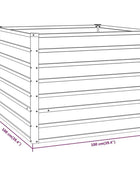 Garden flower box, 320x80x77 cm steel frame, villa courtyard combined planting trough, outdoor anti-corrosion planting box