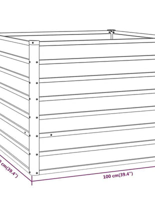 Garden flower box, 320x80x77 cm steel frame, villa courtyard combined planting trough, outdoor anti-corrosion planting box