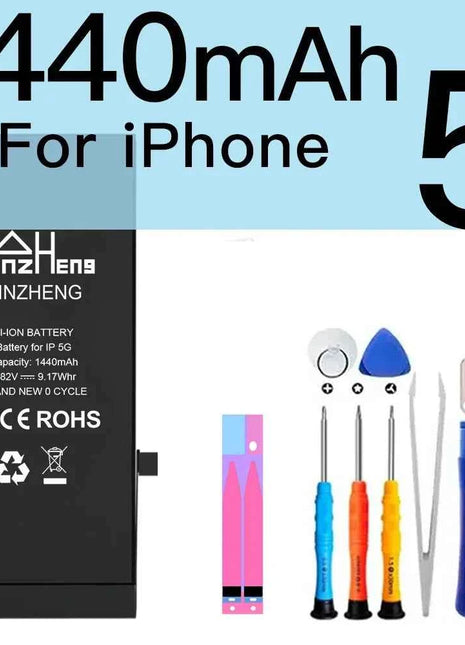 PINZHENG Real High Capacity Battery For iPhone 5S SE 6 6S 7 8 Plus X Xr Xs Max Phone Replacement Bateria Warranty One Year