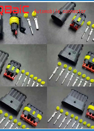 Waterproof Connectors Kit Automotive Wire Quick Connector Electrical In Car Wiring Auto Seal Socket 1 2 3 4 5 6 Pin Plug Kit Way