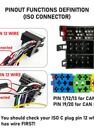 Adattatore per cablaggio Telaio pannello decodificatore CAN Bus, ritenzione display SWC PDC, P&P 16 pin Android, per Renault Megane II Fase 2
