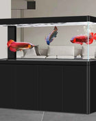 Glass Aquariums for Indoor Fish Large Freshwater FishTanks Full Set Frameless Houseuse Fish Tanks