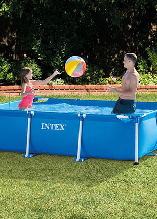 Piscina Rettangolare Intex 28272 con Telaio 300x200x75cm, in PVC Rinforzato, Fuori Terra, per Famiglie, da Esterno