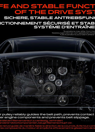 Frankberg 1x Rullo di Guida Puleggia di Deflessione per BMW Serie 7 F01 F02 F03 X6 E71 2007-2012 11287559887 7559887