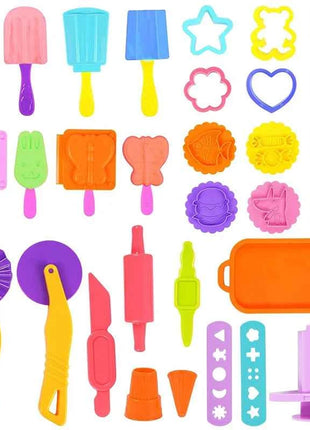 Stampo per pasta da gioco per gelato 3D Accessori per pasta da gioco Giocattoli artigianali fai-da-te per bambini Bambini Simpatico animale ghiacciolo Stampi per argilla da plastilina