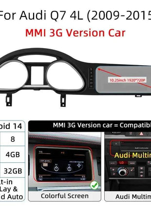 Android 14 Auto Radio CarPlay For Audi A6 C6 4f  For Audi Q7 4L 2005-2015 MMI 2G 3G GPS Car Multimedia Player Navi Stereo DSP