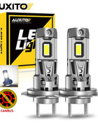 AUXITO 2x Canbus H7 LED Bulb 22000LM 120W Error Free 1:1 Mini Size Head Lamp Wireless Super Bright 6500K White H7 Headlight