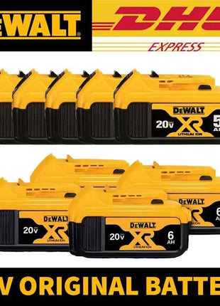 Batteria Originale Dewalt 20V MAX 5Ah 6Ah 18650 ‌ Batteria agli Ioni di Litio XR per Utensili Elettrici, 120W Alta Potenza, Ricaricabile, Batteria di Ricambio