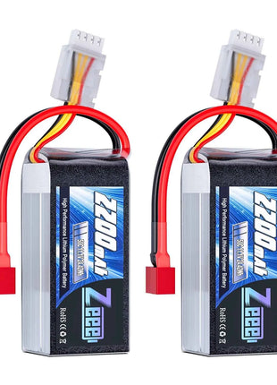 2pcs Zeee 3S 2200mAh Shorty Lipo Battery 11.1V 50C with T/XT60 Plug for RC Car Truck Drone Airplane FPV RC Hobby Models Parts