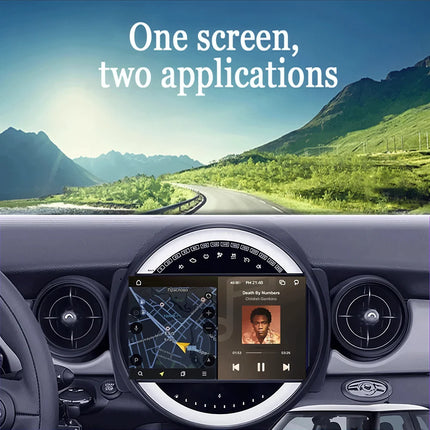 Android16 Radio Qled For BMW MINI Cooper R56 R60 2007 - 2014 Car intelligent systems Navigation GPS Carplay Android auto WIFI+5G