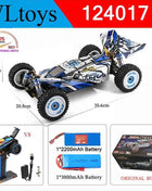 Wltoys New 124017-V8 1/12 2.4G Racing RC Cars 4WD Brushless Motor 75Km/H High Speed Remote Control Off-road Drift Toys For Aduit
