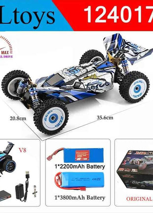 Wltoys New 124017-V8 1/12 2.4G Racing RC Cars 4WD Brushless Motor 75Km/H High Speed Remote Control Off-road Drift Toys For Aduit