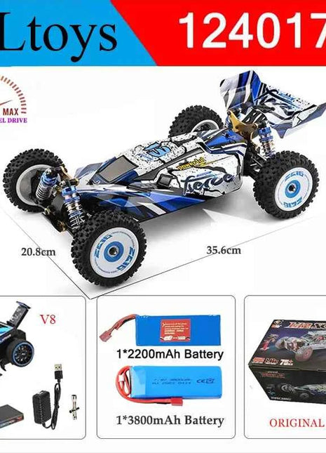 Wltoys New 124017-V8 1/12 2.4G Racing RC Cars 4WD Brushless Motor 75Km/H High Speed Remote Control Off-road Drift Toys For Aduit