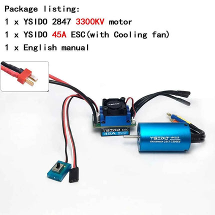2435/2440/2838/2847 Brushless Motor 35A/45A ESC Combo for Wltoys 124016 Remo Hobby XLH Timaya Redcat 1/12 1/14 1/16 RC Boat Car
