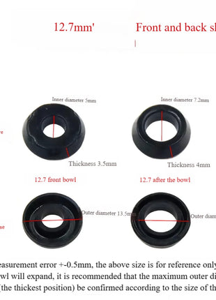 Kit Guarnizioni Pistone Freno a Disco per Moto/Elettriche 10mm-22.2mm, Guarnizione Olio Anteriore e Posteriore - 1 Set