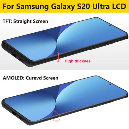 AMOLED Per Samsung Galaxy S20Ultra G988 G988U G988B/DS Display LCD Touch Screen Digitizer con Cornice Per Samsumg S20 Ultra LCD