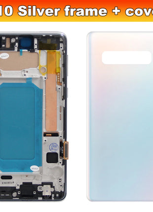 TFT con cornice per Samsung S10 Plus S10 + G975F Display LCD Touch Screen digitale per Samsung S10 G973F Parti di ricambio per schermo