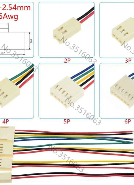 5/10 Pz KF2510 2510 2.54mm Spina Femmina Connettore Con Filo 100/200/300mm Cavo 2/3/4/5/6/7/8P Spille Doppio Ponticello Linea Per Arduino