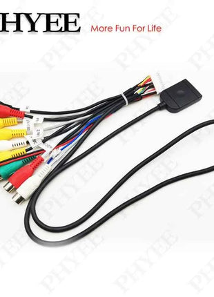 Cablaggio audio video RCA a 20 pin, cavo slot per scheda SIM 4G, uscita subwoofer CVBS Aux Amp Control Fan Jack Mic Wire per Android per auto