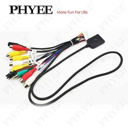Cablaggio audio video RCA a 20 pin, cavo slot per scheda SIM 4G, uscita subwoofer CVBS Aux Amp Control Fan Jack Mic Wire per Android per auto