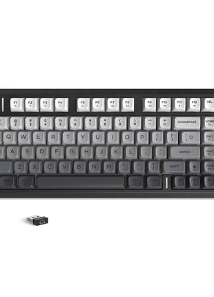 ATTACK SHARK M75 Wireless Membrane Gaming Keyboard with Knob&OLED Display Bluetooth/2.4Ghz Rainbow Backlit Gradient PBT Keycaps