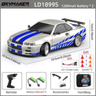 Skymaker LDRC 1/18 RC Drift Car LD1899 GTR Mode R34 2.4GHz RWD with Gyroscope on-Road Alloy Body Shell Racing Car for Boys Gifts