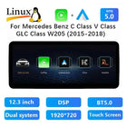 12.8'' 2400*900 High Resolution Android 14 Snapdragon 665 8GB Wireless Carplay Car Screen For Mercedes Benz C Class W205 GLC Class X253 W446 2015-2018 Multimedia Radio Stereo