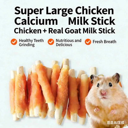 Hamster Teeth-Cleaning Stick, Calcium Supplement, Weight Gain, Freeze-Dried Chicken Stick, Golden Hamster Chinchilla Snack, Dutc