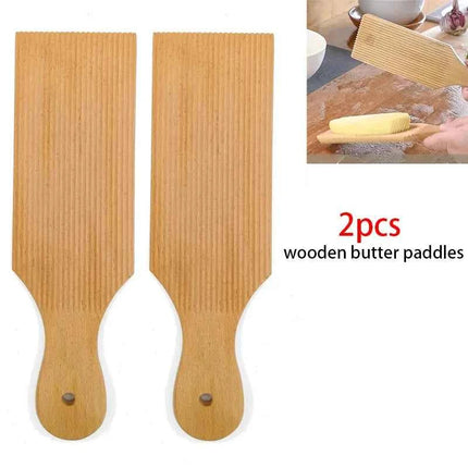 Gnocchi and Butter Board Wooden Set Italian Pasta Making Tools Ravioli Mold Cutter for Homemade Cavatelli Garganelli Pasta Maker