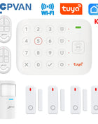 CPVAN Smart Wireless Home Alarm System with 4G WiFi Security Panel, Alarm Kit with Keypad, Supports Tuya/Smart Life Control