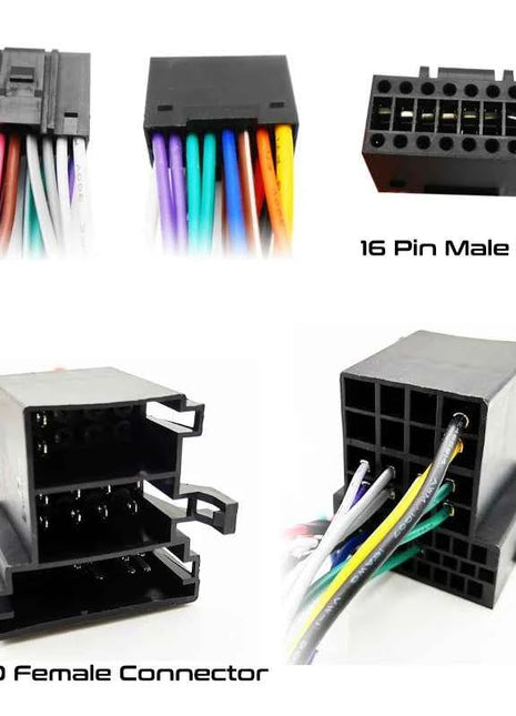 Adattatore per cablaggio ISO Android per auto Spina a 16 pin Cavo audio ausiliario per unità principale radio aftermarket per Audi A3 8P A4 TT