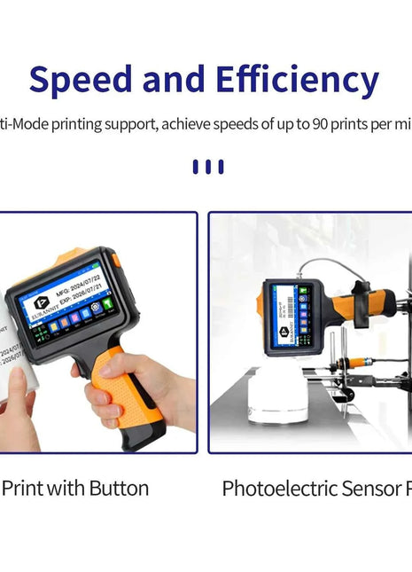EURANNIT E19 12.7mm Portable Printer Handheld Thermal Inkjet Printer Portable Expire Date Counter QR Barcode Logo Coding Machine
