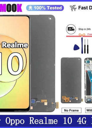 Nuovo display per Oppo Realme 10 4G Display LCD Touch Screen Digiziter Assembly per la sostituzione del display Realme 10 RMX3630