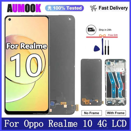 Nuovo display per Oppo Realme 10 4G Display LCD Touch Screen Digiziter Assembly per la sostituzione del display Realme 10 RMX3630