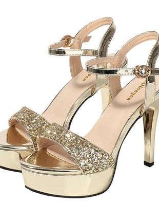 Sandali Donna con Plateau e Tacchi Sottili da Sera