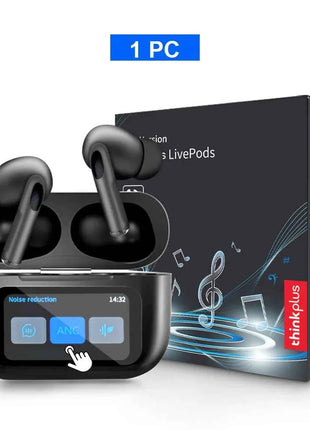 Original Thinkplus Wireless Bluetooth Earphones ANC Noise Reduction Earbuds HD Mic Call Gamer Headsets LED Touch Screen Control