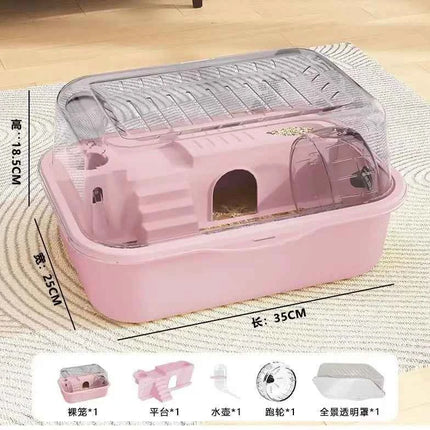 Hamster cage, super large luxury villa, golden thread bear cage, super large space, acrylic hamster cage, pet supplies