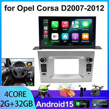 Android Car Radio Stereo for Opel Corsa D 2007-2012 with CarPlay AndroidAuto IPS Multimedia Player Navigation BT5.0 WiFi