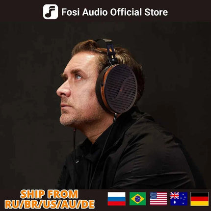Fosi Audio I5 Over-Ear Wired Headphones 97mm Diaphragm Open Back Planar Magnetic HiFi Headset for Studio
