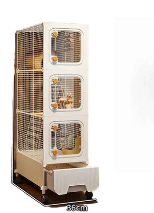 Multi-Level Wire Squirrel Cage, Extra Tall Sugar Glider Habitat, Oversized Chinchilla Villa Cage, Easy-Clean Pet Play House