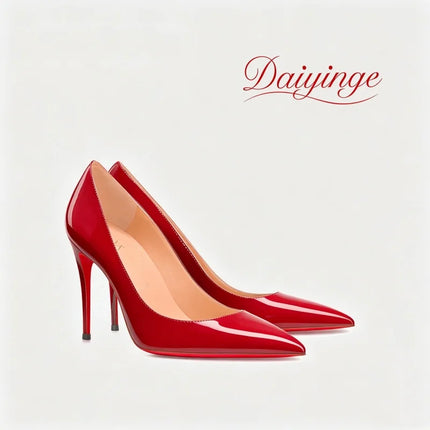 Tacchi da Donna 2026 Nuovi di Lusso Firmati di Alta Qualità con Suola Rossa, Tacchi Alti a Punta, Stiletto, Scarpe Eleganti Sexy da 12 cm