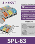 1 In Multiple Out Push-in Electrical Wire Connector Terminal Block Universal Fast Wiring Cable Connectors For Cable Connection