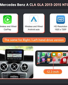 1920*720 Touch Screen Car Multimedia Display For Benz A B CLA GLA W176 W463 W246 2013-2015 NTG4.5 Wireless Carplay Android Auto