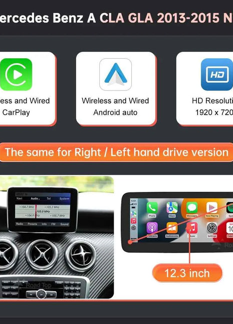 1920*720 Touch Screen Car Multimedia Display For Benz A B CLA GLA W176 W463 W246 2013-2015 NTG4.5 Wireless Carplay Android Auto