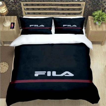 Hot Logo Print Bedding Sets Bed Supplies Set  Comforter Set  Teens Girls Cartoon Twin Single Kid  F-Fila Luxury Gift