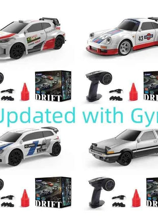 Gifts 1/43 RC Drift Car with Gyro Upgraded Ver 2.4G Remote Control Mini Drift Race Car 4WD Radio Control RC Toys Traffic Cones