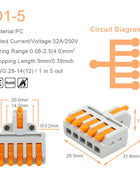 5/10PCS Universal Compact Wire Connector Quick Splitter Electrical Cable Terminal Block For 28-12AWG Small Wiring Connector