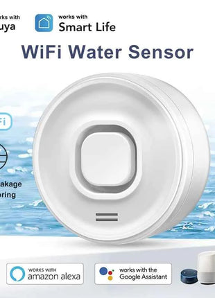 100DB Tuya WiFi Water Leakage Sensor Smart Home Water Leakage Detector Flood Alert Overflow Security Protection Via Smart Life