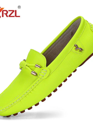 YRZL Mocassini da uomo Scarpe in pelle fatte a mano Scarpe da guida casual Scarpe slip-on Mocassini comodi di lusso Scarpe da uomo Taglie forti 37-48